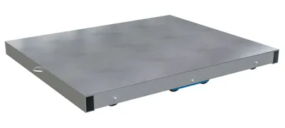 Vestil Aluminum Pallet Dolly with Solid Top Tilt 36 In. x 48 In. 6000 Lb. Capacity Silver