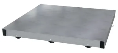 Vestil Aluminum Pallet Dolly with Pallet Top 48 In. x 48 In. 4000 Lb. Capacity Silver