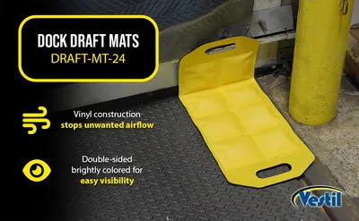 Vestil DRAFT-MT-24 dock draft mat feature highlights