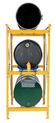 Vestil DRK-1-3 horizontal drum storage rack shown from an alternate angle