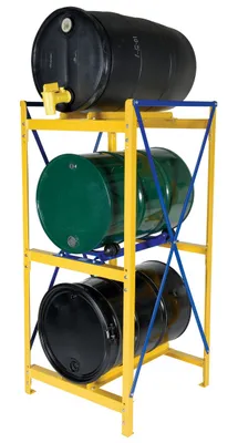 Vestil DRK-PRDC-42-R horizontal drum storage rack shown from an alternate angle