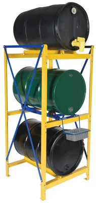 Vestil DRK-PRDC-42-R horizontal drum storage rack shown from an alternate angle