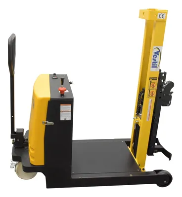 Vestil DRLT-CB-54-MDPL counter balanced drum stacker shown from an alternate angle