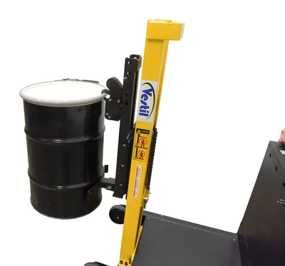 Vestil DRLT-CB-54-MDPL counter balanced drum stacker shown from an alternate angle