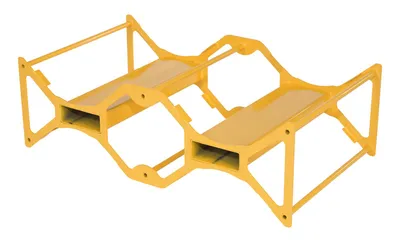 Vestil Steel Drum Rack With Fork Pockets 30 or 55 Gallon 27 In. x 48 In. x 15 In. 2400Lb. Capacity Yellow