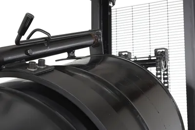Vestil DRUM-LRT-DC portable drum lifter rotator transporter shown from an alternate angle
