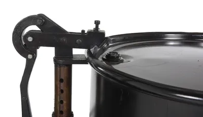 Vestil DRUM-LRT-DC portable drum lifter rotator transporter shown from an alternate angle