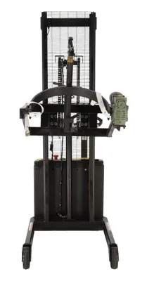 Vestil DRUM-LRT-DC-SCL portable drum lifter rotator transporter shown from an alternate angle