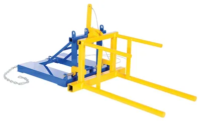 Vestil Steel Drum Positioner 55 Gallon 74-3/4 In. x 32-1/2 In. x 32-3/8 In. 800 Lb. Capacity Blue / Yellow
