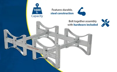 Vestil DRUM-RACK-2-G stackable drum rack feature highlights
