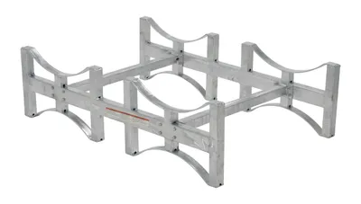 Vestil Galvanized Steel Stackable Drum Rack 2 Drum 55 Gallon 1600 Lb. Capacity Gray