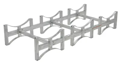 Vestil Galvanized Steel Stackable Drum Rack 3 Drum 55 Gallon 2400 Lb. Capacity Gray