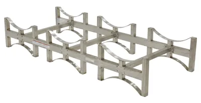 Vestil DRUM-RACK-3-SS stackable drum rack shown from an alternate angle