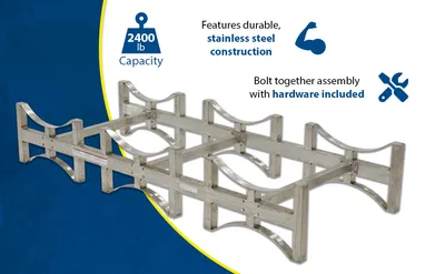 Vestil DRUM-RACK-3-SS stackable drum rack feature highlights