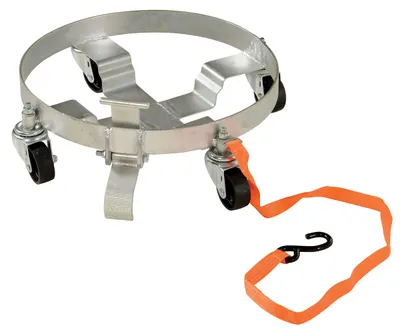 Vestil DRUM-TRI-H-TLT tilting drum dollie shown from an alternate angle