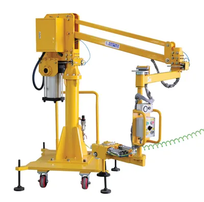 Vestil Steel Air Balanced Lifter Portable Maximum Arm Length 78-1/4 In. 250 Lb. Capacity Yellow