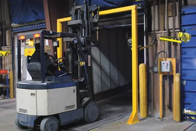 Vestil DWB-88 economical overhead door warning barrier shown from an alternate angle
