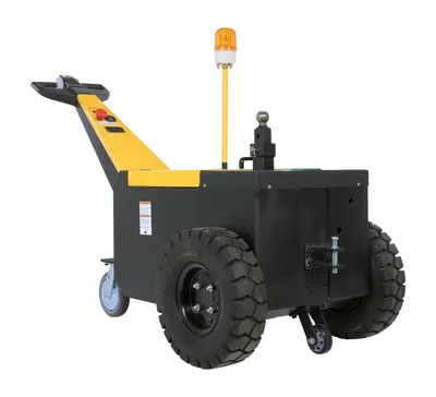 Vestil E-TUG-HD-100 electric powered tugger shown from an alternate angle