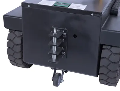Vestil E-TUG-HD-120 electric powered tugger shown from an alternate angle