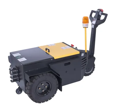 Vestil Steel Heavy Duty Electric Powered Tugger 12,000 Lb. Pulling Capacity Yellow
