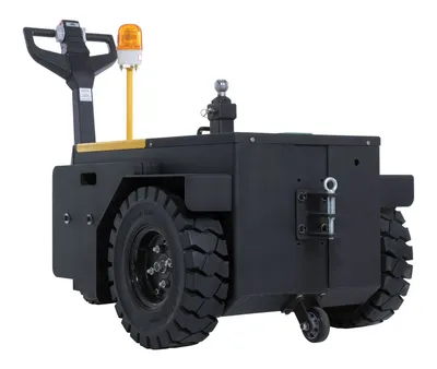 Vestil E-TUG-HD-180 electric powered tugger shown from an alternate angle