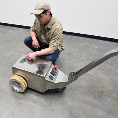 Vestil E-TUG-HD-20-SS electric powered tugger shown from an alternate angle
