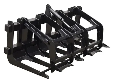 Vestil Steel Skid Steer Grab Bucket 60-1/2 In. Overall Width Black