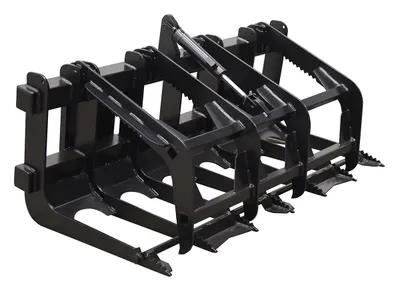 Vestil Steel Skid Steer Grab Bucket 66-1/2 In. Overall Width Black