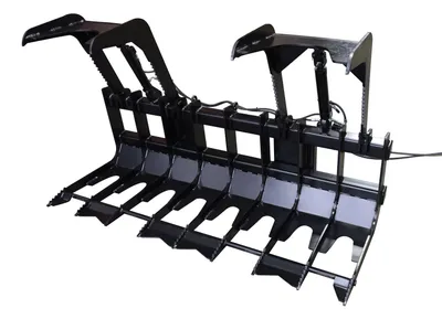 Vestil Steel Skid Steer Grab Bucket 79-1/2 In. Overall Width Black