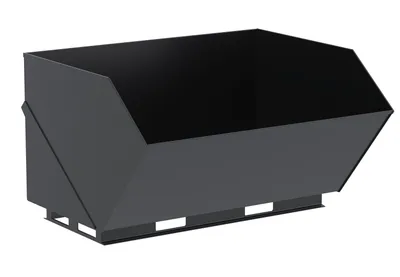 Vestil Steel Skid Steer Hopper 4,000 Lb. Capacity Black