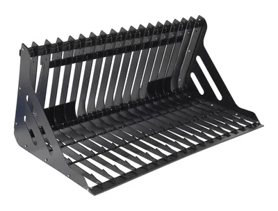 Vestil Steel Low Profile Skid Steer Rock Grader 60 In. Black