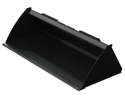 Vestil Steel Low Profile Skid Steer Bucket 66 In. Black