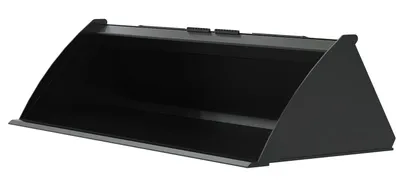 Vestil Steel Low Profile Skid Steer Bucket 68 In. Black