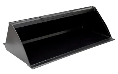 Vestil Steel Low Profile Skid Steer Bucket 72 In. Black