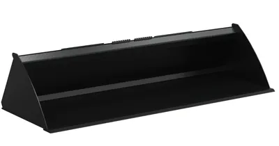Vestil Steel Low Profile Skid Steer Bucket 76 In. Black