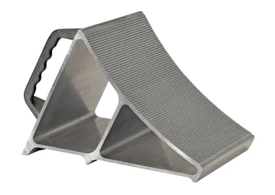 Vestil Aluminum Wheel Chock with Hand Grip 13-1/16 In. x 7 In. x 8 In. Silver