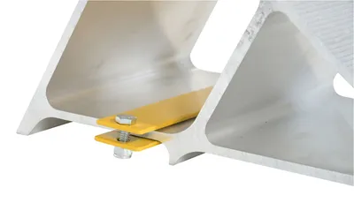 Vestil EALUM-7-HS aluminum wheel chock shown from an alternate angle