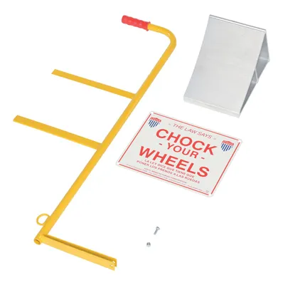Vestil EALUM-7-HS aluminum wheel chock shown from an alternate angle