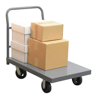 Vestil ECSPT-2436 steel platform truck (smooth or treadplate) shown from an alternate angle