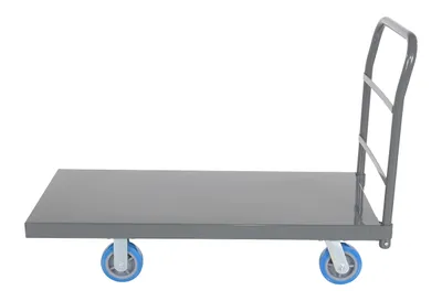 Vestil ECSPT-2448-C25C steel platform truck (smooth or treadplate) shown from an alternate angle
