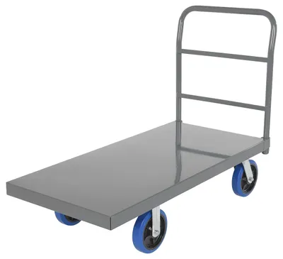 Vestil ECSPT-2448-C2D steel platform truck (smooth or treadplate) shown from an alternate angle