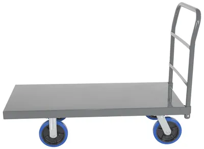 Vestil ECSPT-2448-C2D steel platform truck (smooth or treadplate) shown from an alternate angle
