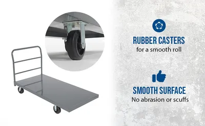 Vestil ECSPT-2754 steel platform truck (smooth or treadplate) feature highlights
