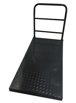 Vestil Steel Tread Plate Steel Platform Truck, 30x48, Black