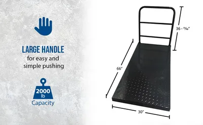 Vestil ECSPT-3060-TP steel platform truck (smooth or treadplate) feature highlights
