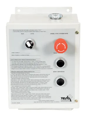 Vestil EH-66-20 electric hydraulic dock leveler shown from an alternate angle