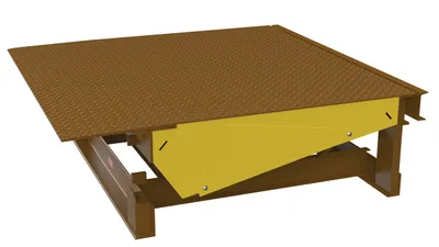 Vestil EH-ROG electric hydraulic dock leveler shown from an alternate angle