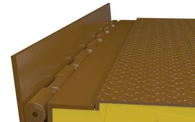 Vestil Factory Installed Steel Roll Off Guard For Electric/Hydraulic Dock Levelers Brown