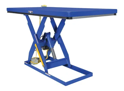 Vestil Steel Electric Hydraulic Lift Table 24 In. x 66 In. 2000 Lb. Capacity Blue