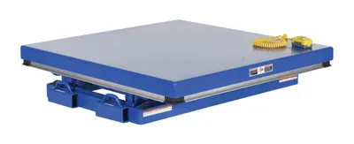 Vestil Steel Double Scissor Lift Table 70 In. Height 1000 Lb. Capacity Blue